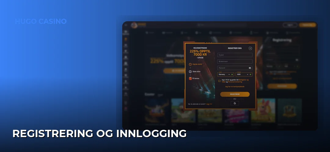 Registrering og innlogging