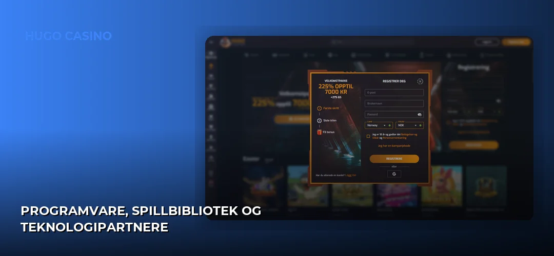Programvare, spillbibliotek og teknologipartnere
