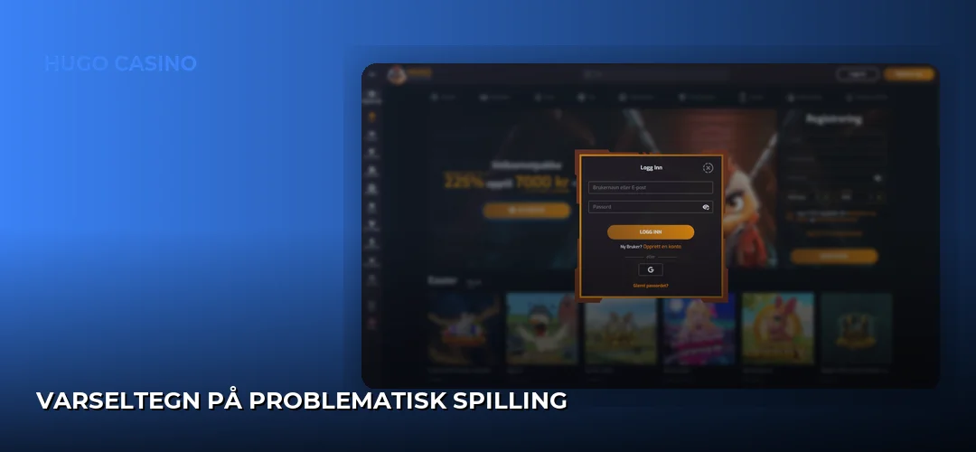 Varseltegn på problematisk spilling