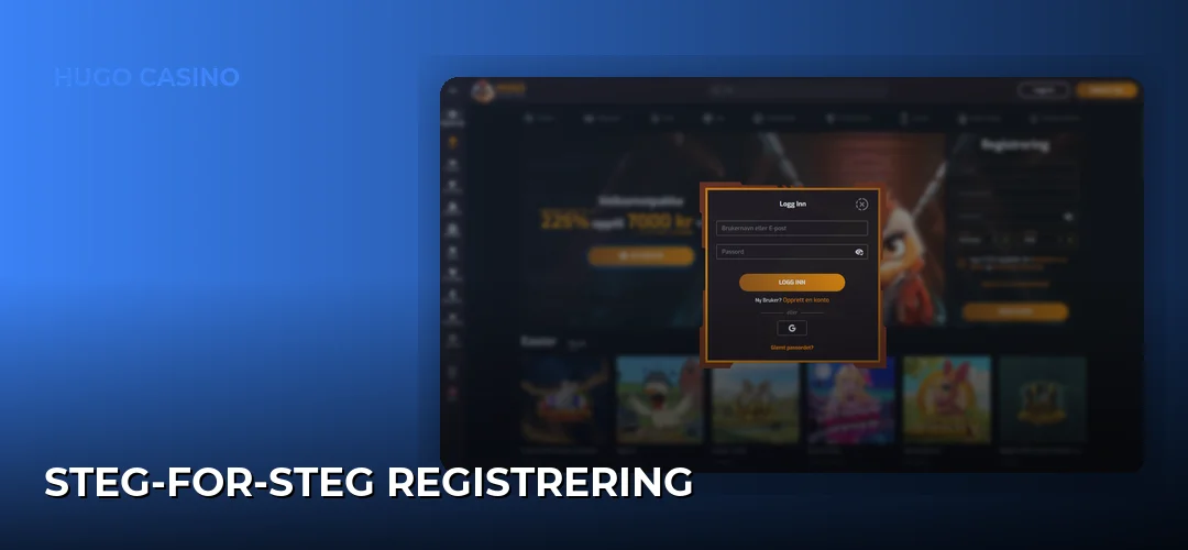 Steg-for-steg registrering