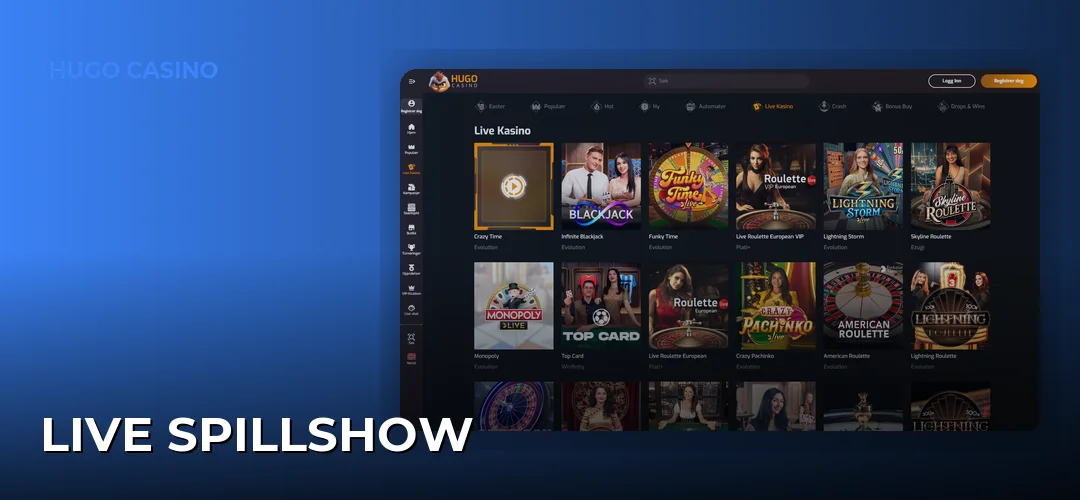 Live spillshow